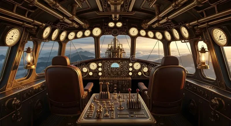 金沙娱乐城APP下载蒸汽飞艇驾驶舱内部